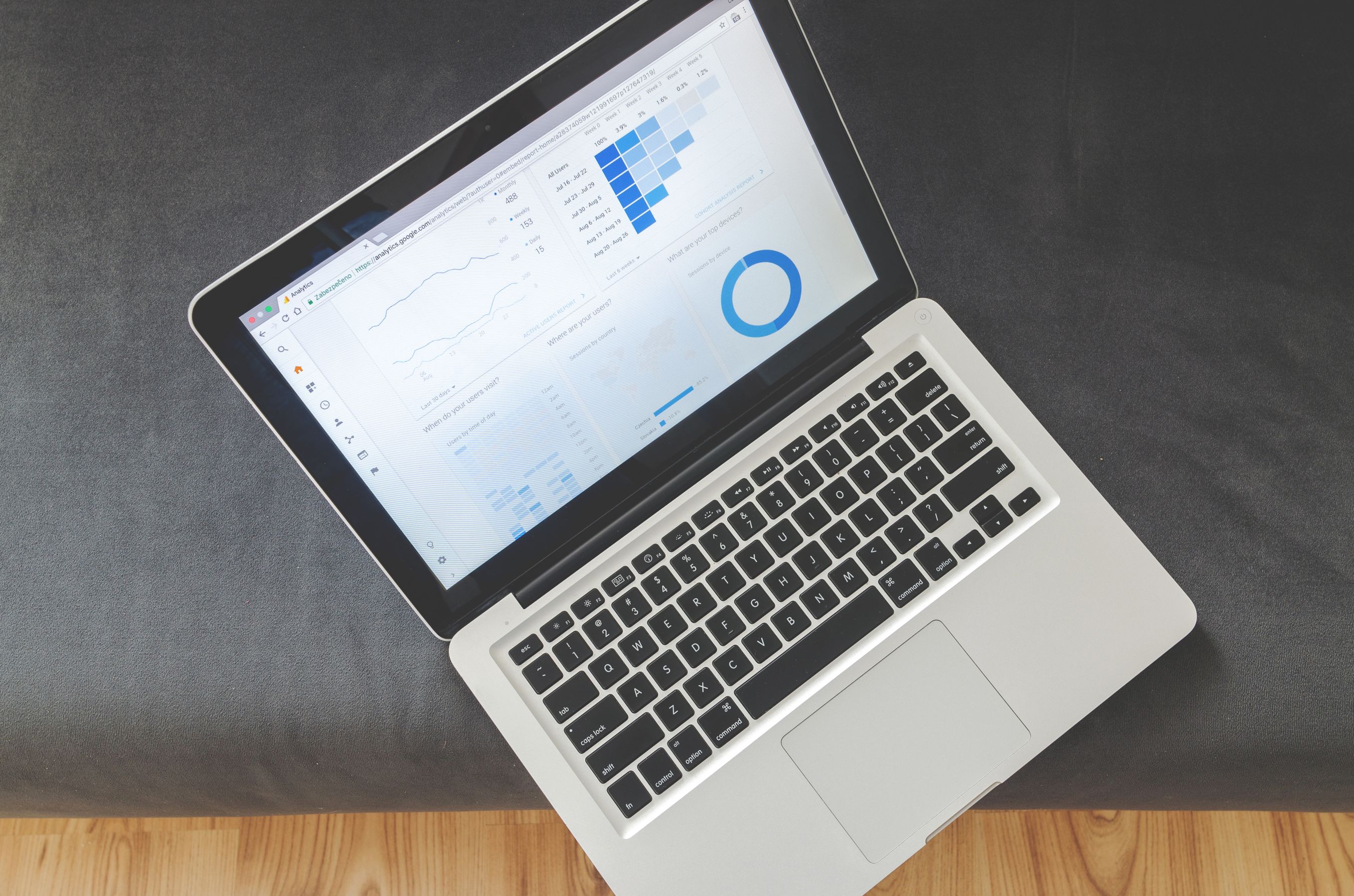 SEO-analyse på laptop