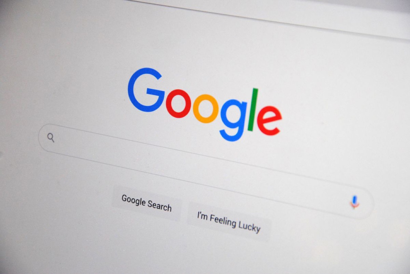 Google-søk på en bærbar skjerm, et bilde på organisk synlighet